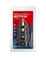 Triple Ripple Butt Plug Large