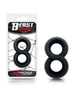 BEAST RINGS DOUBLE PENIS RING 100% LIQUID SILICONE