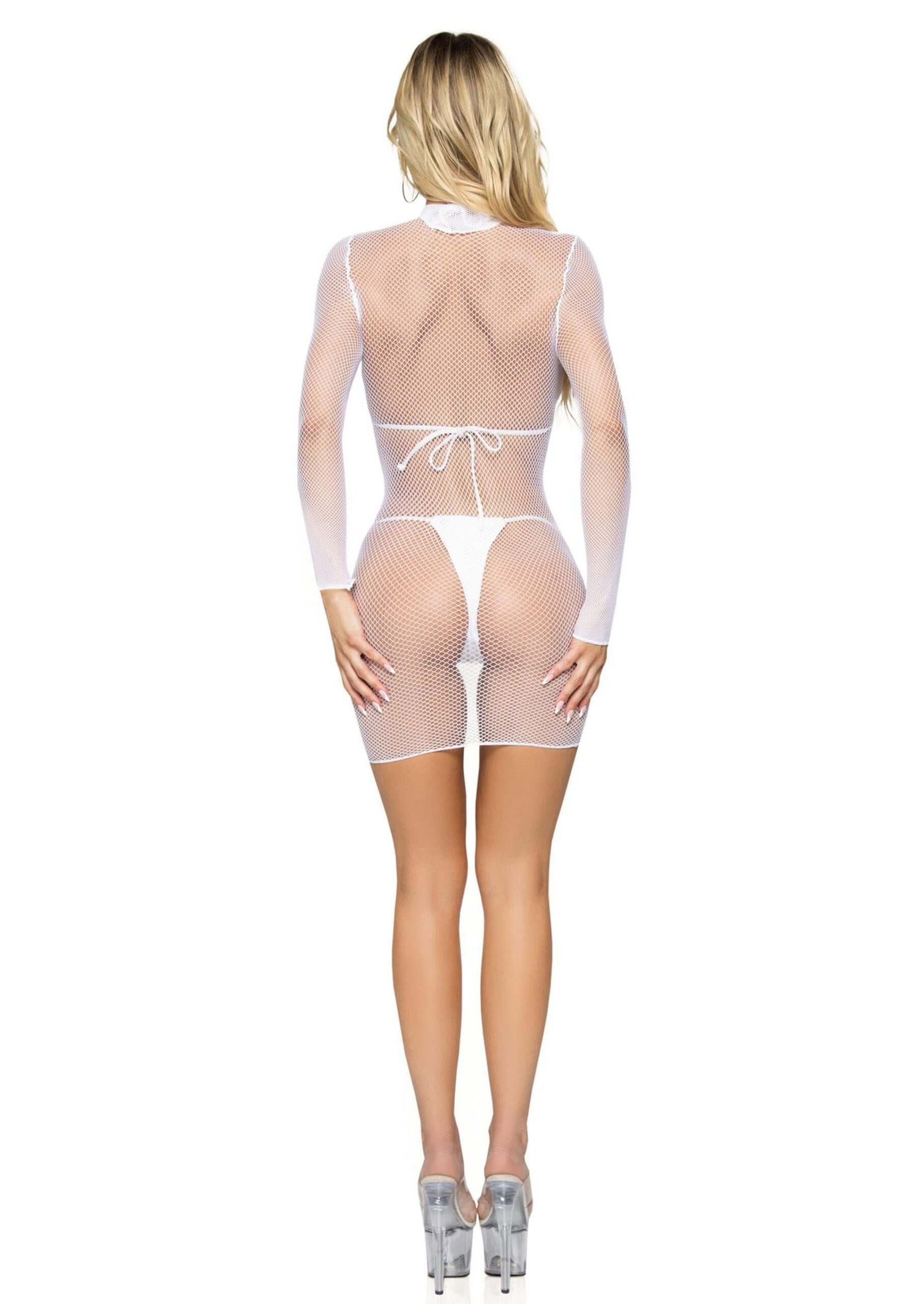 Ultra Net High Neck Mini Dress - Pilt 5